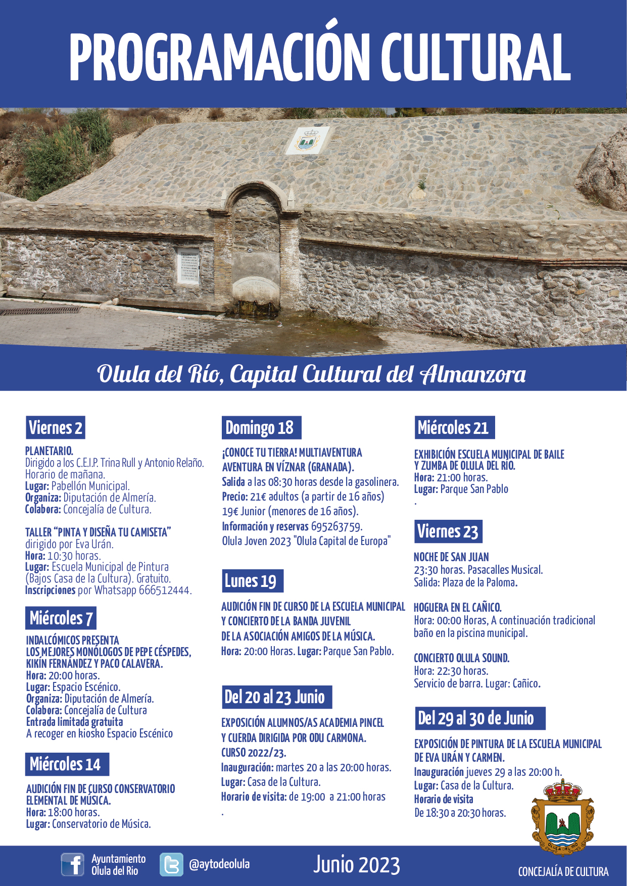 Programación Cultural Junio 2023